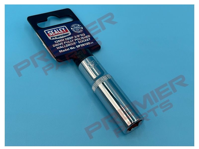 WallDrive Socket 12mm Deep 3/8&quot;Sq Drive Fully Polished