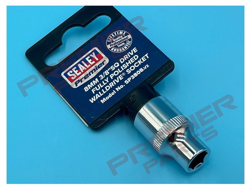 WallDrive® Socket 8mm 3/8&quot;Sq Drive Fully Polished