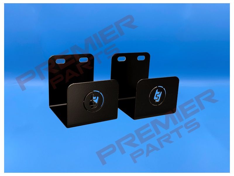 Broom Holder Brackets (Pair), Colour: Black