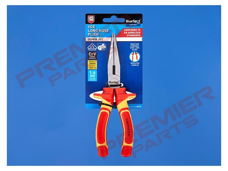 200mm (8&quot;) VDE Long Nose Plier