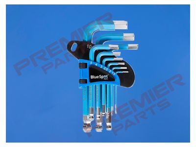 9PCE SHORT ARM BALL END HEX KEY SET