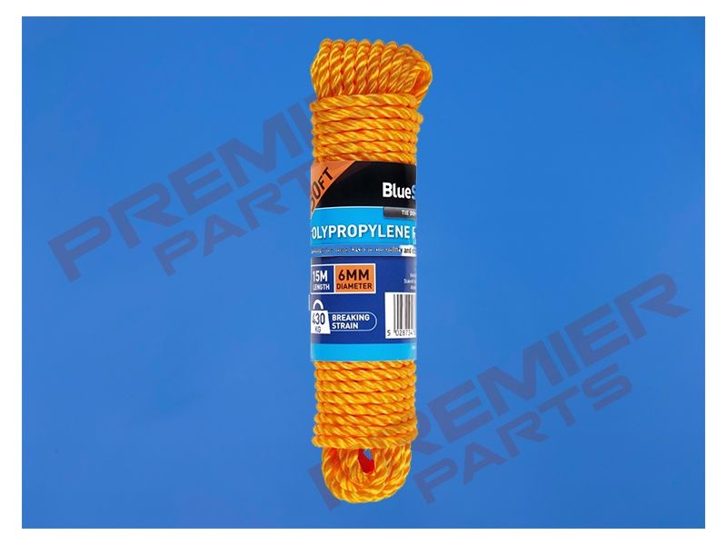 15m x 6mm (50ft) Poly Rope