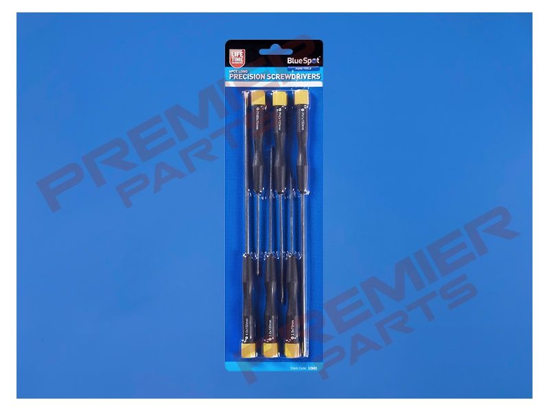 Blue Spot Tools 6 PCE Long Precision Screwdriver Set