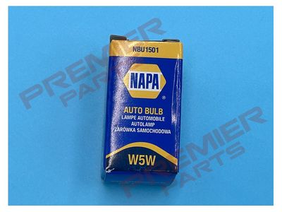 NAPA Auxiliary Capless Miniature Bulb W5W 12V 5W W2.1x9.5d (NBU1501)