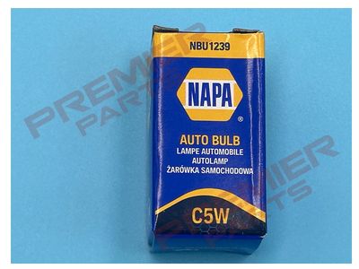 NAPA Auxiliary Halogen Bulb C5W 12V 5W S8.5d 11 x 38mm (NBU1239)