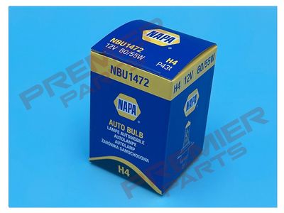 NAPA Headlight Headlamp Light Bulb Halogen 12V 60/55W H4 P43t NBU1472