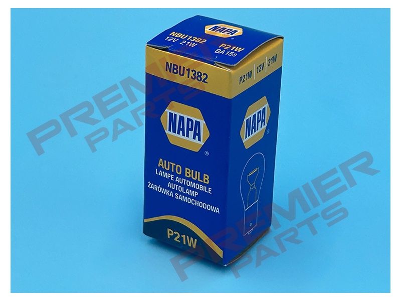 NAPA Rear Tail Back Stop Light Bulb Halogen 12V 21W SCC BA15s NBU1382