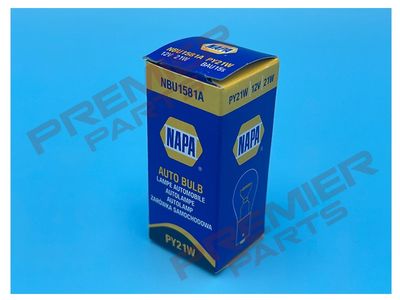 NAPA Rear Tail Stop Light Bulb Halogen 12V 21W OSP BAU15s Amber NBU1581A