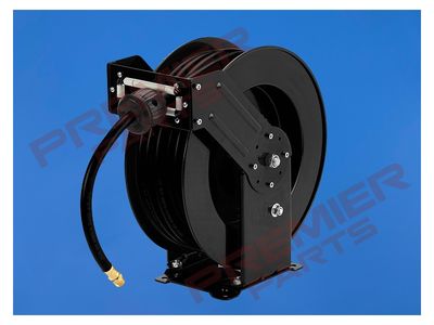 PCL Steel Hose Reel, Air Hose, Dual Arm, 15m of 3/8&quot; Hose, 1/4&quot; Fittings