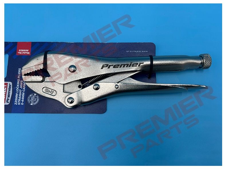 Premier Locking Pliers Straight Jaws 225mm 0-44mm Capacity