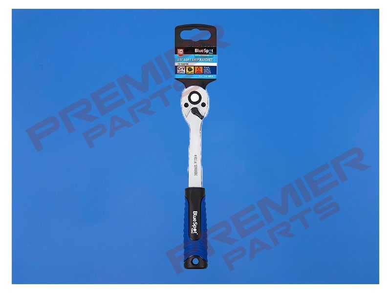 Blue Spot Tools 3/8&quot; Soft Grip Ratchet (72 Teeth)