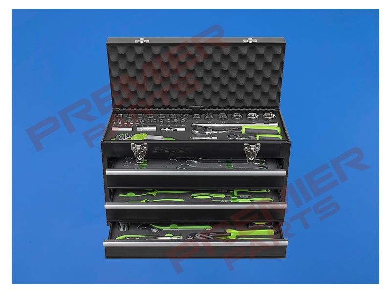 Siegen Portable Tool Chest 3 Drawer with Tool Kit 98pc