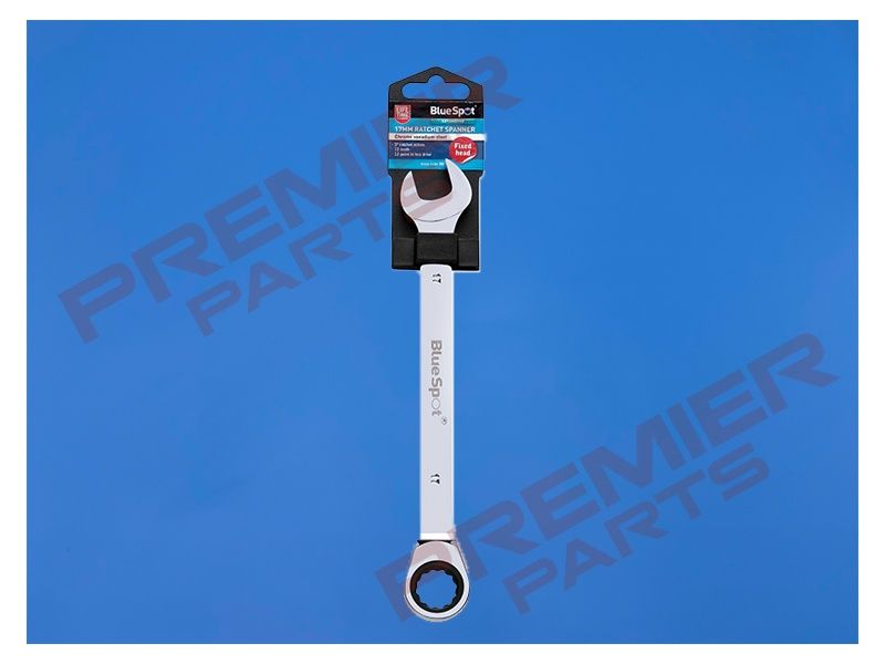 Blue Spot Tools 17mm Chrome Vanadium Ratchet Spanner Fixed Head