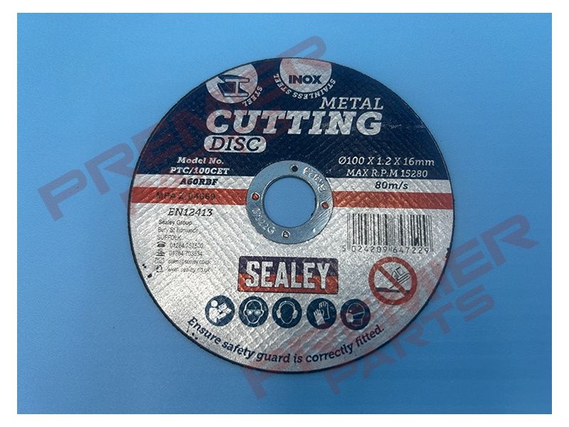 100 x 1.2mm Cutting Disc 16mm Bore