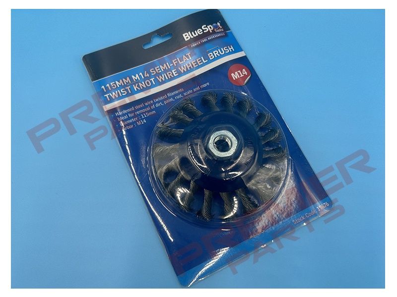 115mm (4.5&quot;) M14 Semi-Flat Twist Knot Wire Wheel Brush