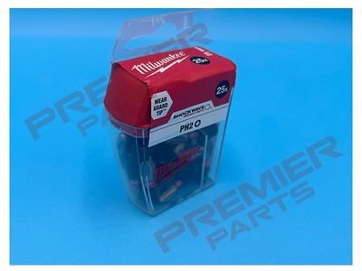 Milwaukee 4932472037 PH2 25mm Shockwave Screwdriver Bits 25 Piece