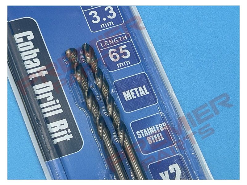 Professional Cobalt Jobber Drill Bit Pre Packed (2) 3.3mm
