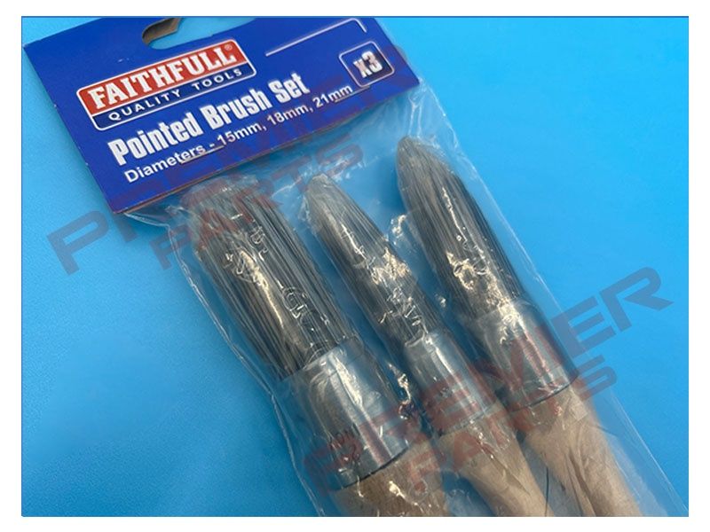 Pointed Brush Set, 3 Piece
