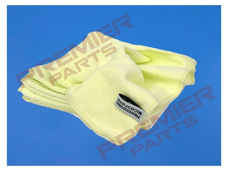 Economy Light – Trade Pack Of 10 Microfibre Cloths, Colour: Yellow