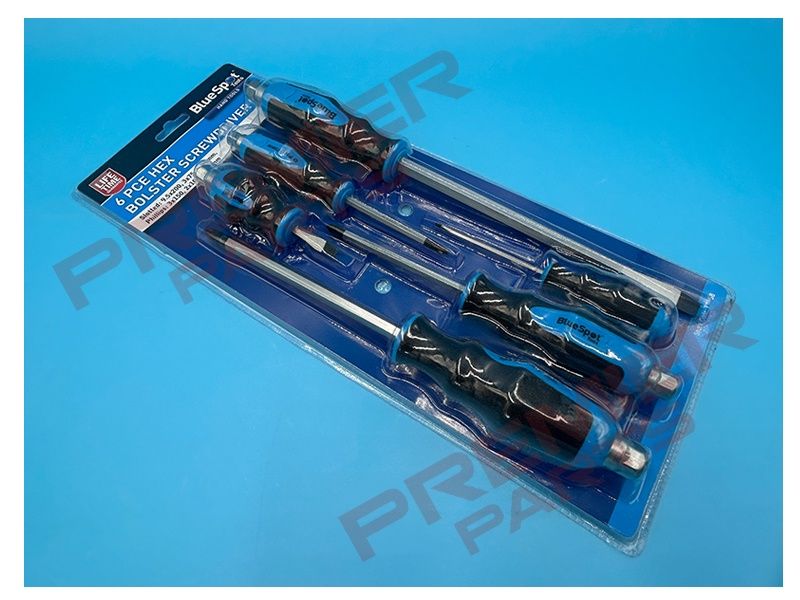 6 PCE Hex Bolster Screwdriver Set