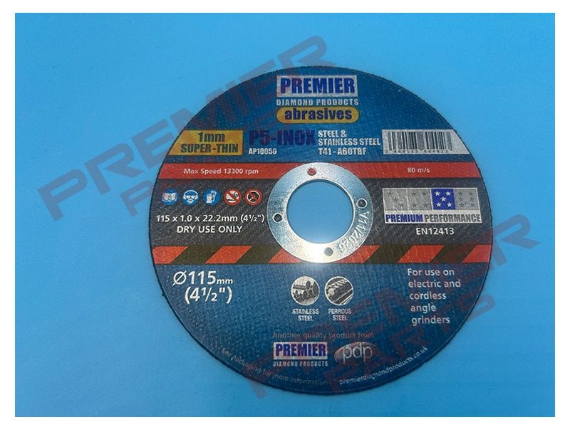 P5-INOX - Super-thin abrasive disc for stainless &amp; metal cutting (115 x 1.0 x 22.23mm (4.5˝)