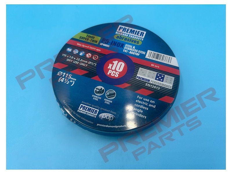 P5-INOX - Super-thin abrasive disc for stainless &amp; metal cutting (115 x 1.0 x 22.23mm (4.5˝) Pack Qty10