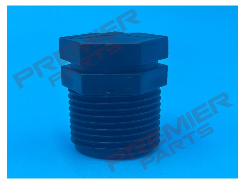 3/4 BLACK POLYPROPYLEN BSP THREADED PLUG