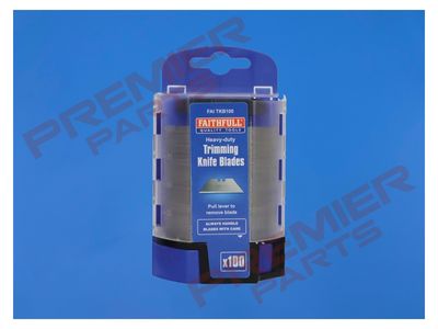 Heavy-Duty Trimming Knife Blades (Box 100) in safe storage dispenser