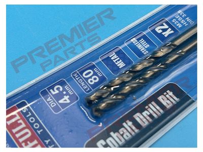 Professional Cobalt Jobber Drill Bit Pre Packed (2) 4.5mm
