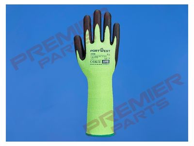 A632 - Cut D13 Nitrile Green Long Cuff Gloves Green/Black