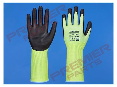 A632 - Cut D13 Nitrile Green Long Cuff Gloves Green/Black