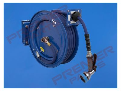 Heavy-Duty Retractable Water Hose Reel 15m 13mm ID Rubber Hose