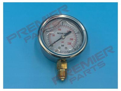 Heavy duty stainless steel glycerine filled pressure gauge 0-16 bar 63mm 1/4 bottom entry