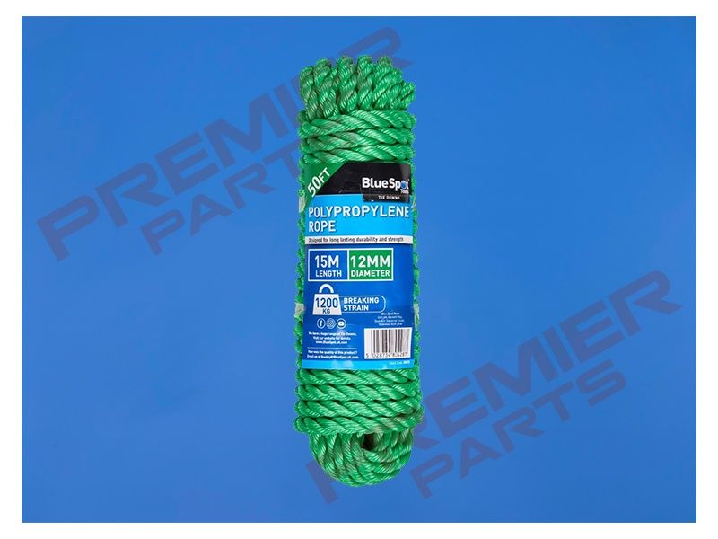 15M x 12mm (50FT) Polypropylene Rope