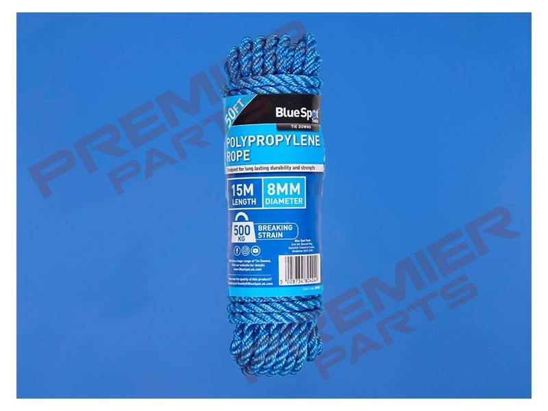 15M x 8mm (50FT) Polypropylene Rope