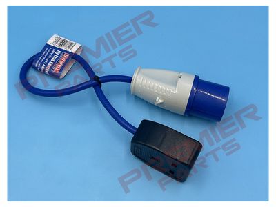 Fly Lead 240V 3-Pin Plug to 240V 3-Pin Socket &amp; 35cm Lead