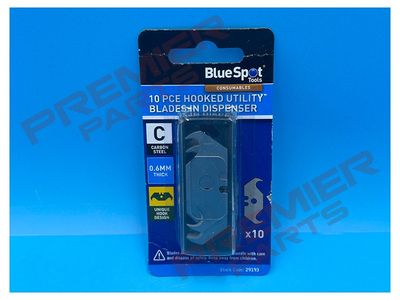 10PCE Hooked Utility Blades In Dispenser
