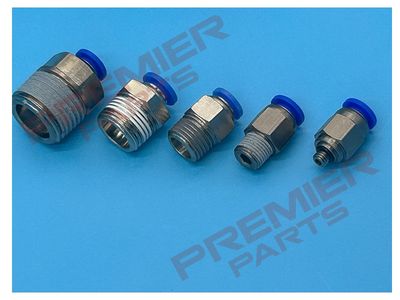 PUSH FIT STUDS FOR 6MM OD TUBE X BSPT MALE THREAD