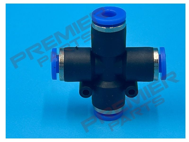 PUSH FIT CROSS FOR METRIC TUBE, FOR TUBE SIZE: 4MM
