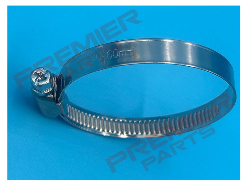 WORM DRIVE HOSE CLIPS 9MM WIDTH 8-60MM RANGES, Size: 40-60