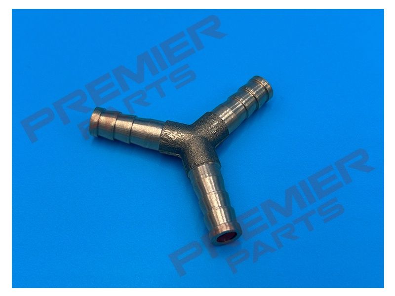 BRASS HOSE TAIL Y, BARB SIZE: 1/4(06)