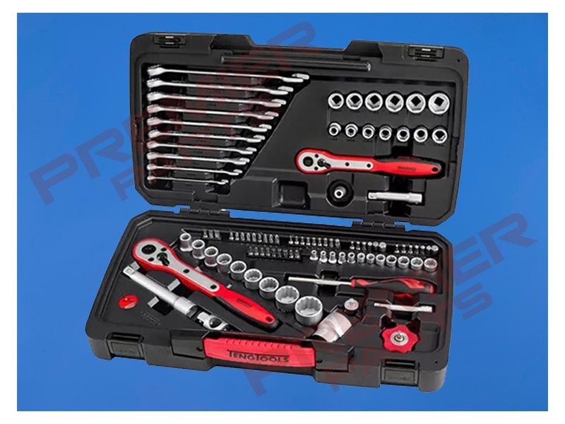 Mecca Pro Tool Set 98 Pieces 1/4&quot; 3/8&quot; 1/2&quot; Drive Sockets Ratchets