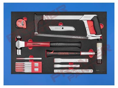 27″ Stack foam tool kit 217 pieces red