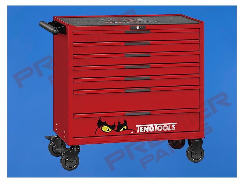 37&quot; PRO35™ roller cabinet 7 drawers red