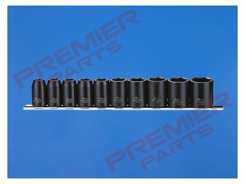1/2&quot; Impact Socket Clip Rail Set ANSI 10 Pieces