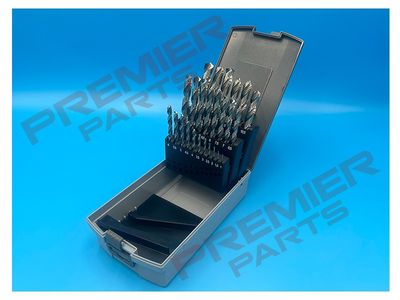 Set HSS-G 1-13mm x 0.5mm 25PCE BRIGHT FIN DIN 338 Jobber DRL