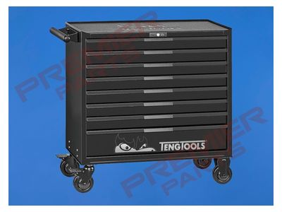 37" PRO35™ roller cabinet 8 drawers black