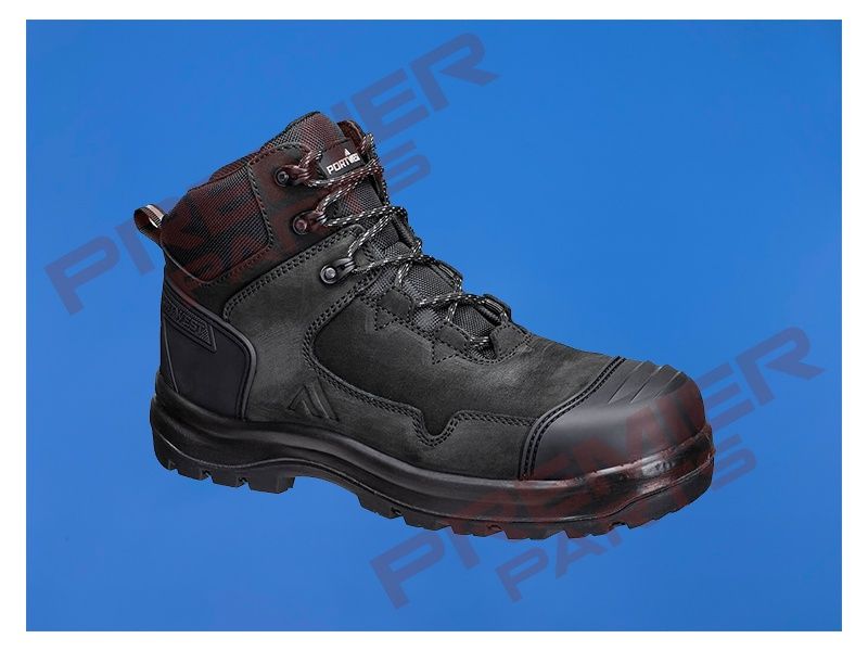 FD04 - Composite Nubuck Leather Mid Boot S3S HRO SR FO SC LG, Colour: Black, Size: 5(38)