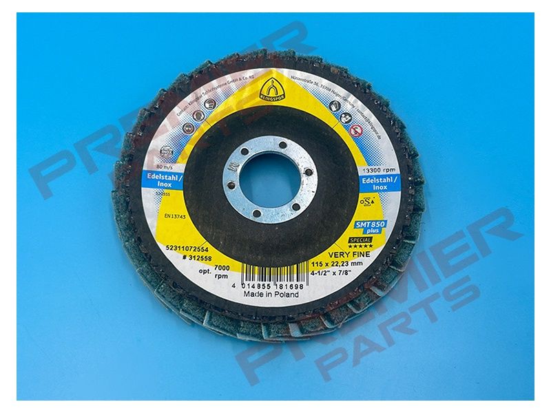 SMT 850 plus Special - abrasive mop disc for stainless steel 115MM 22.23