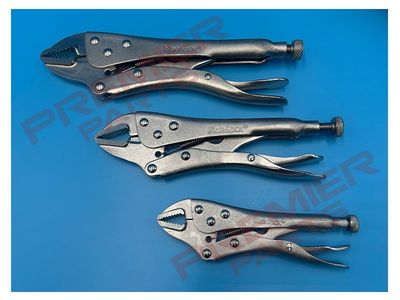 3 PCE Straight Jaw Locking Pliers In Wallet (5", 7", 10")